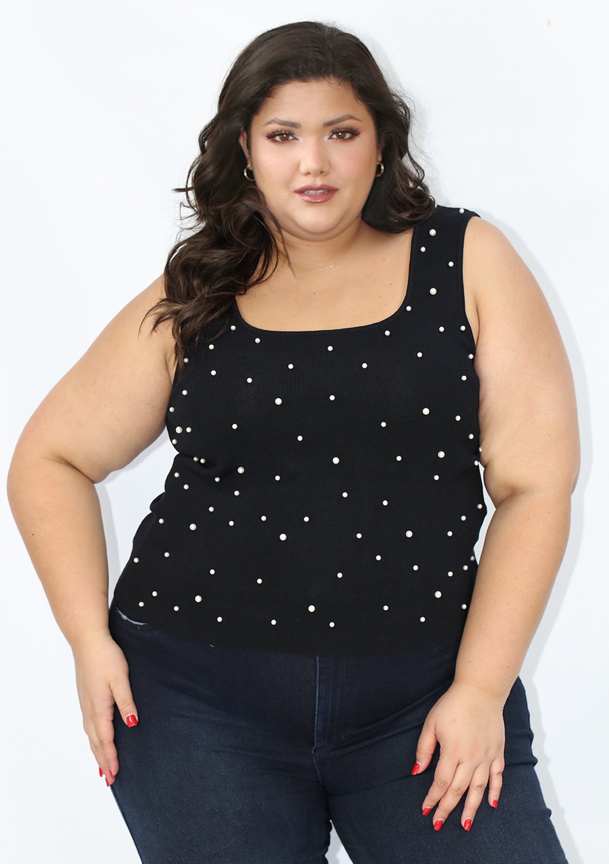 TP-IT-5698-1 Black Blusa de Mujer Plus