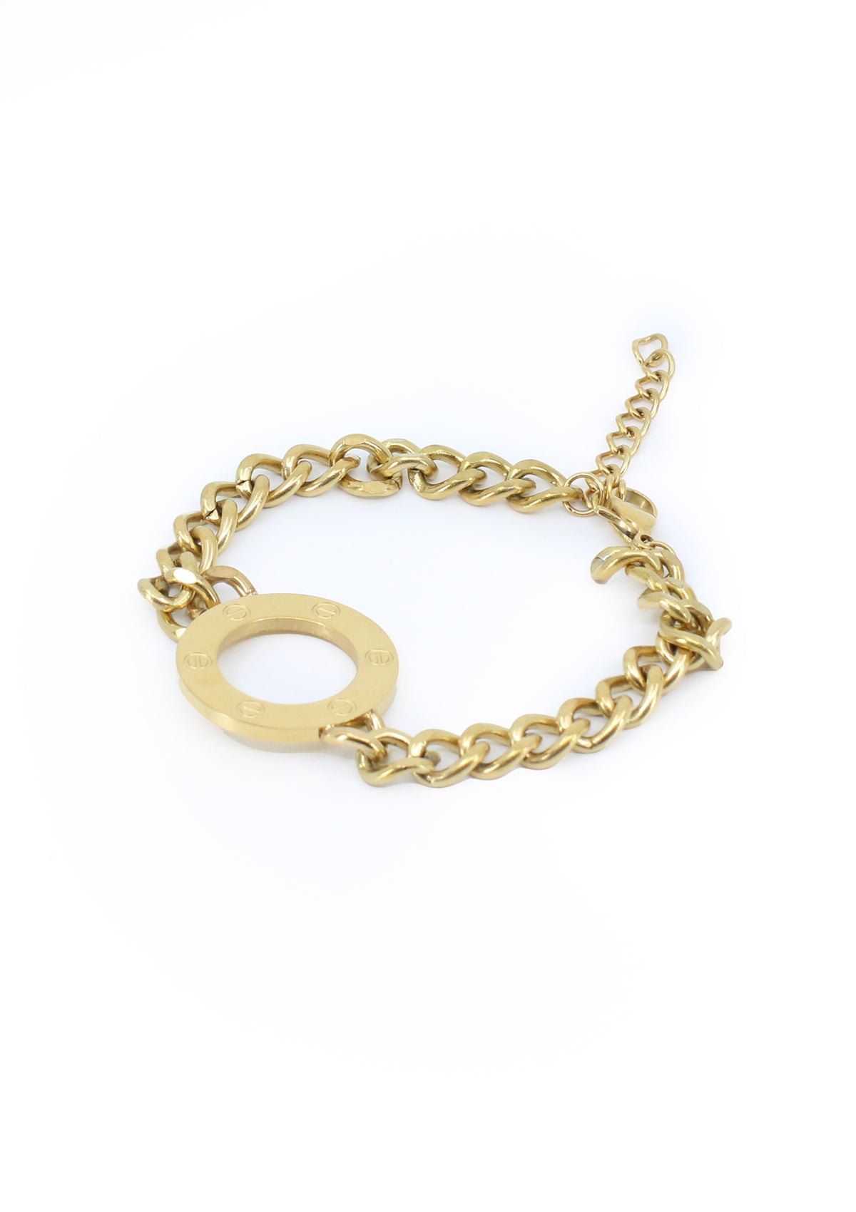 TR-1362-G Gold Pulsera con Charm de Mujer