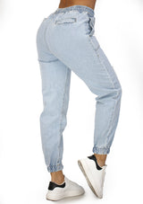 VEDJP239915 Light Denim Jogger Cargo de Mujer