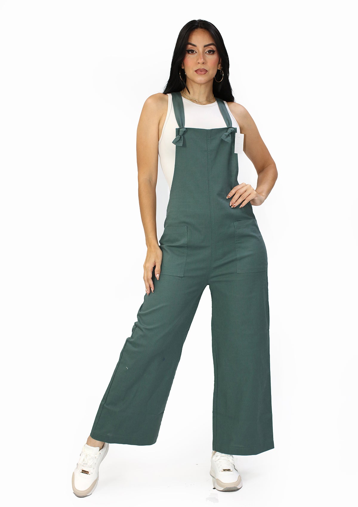 ZE-QP-7301Y Green Overall de Mujer