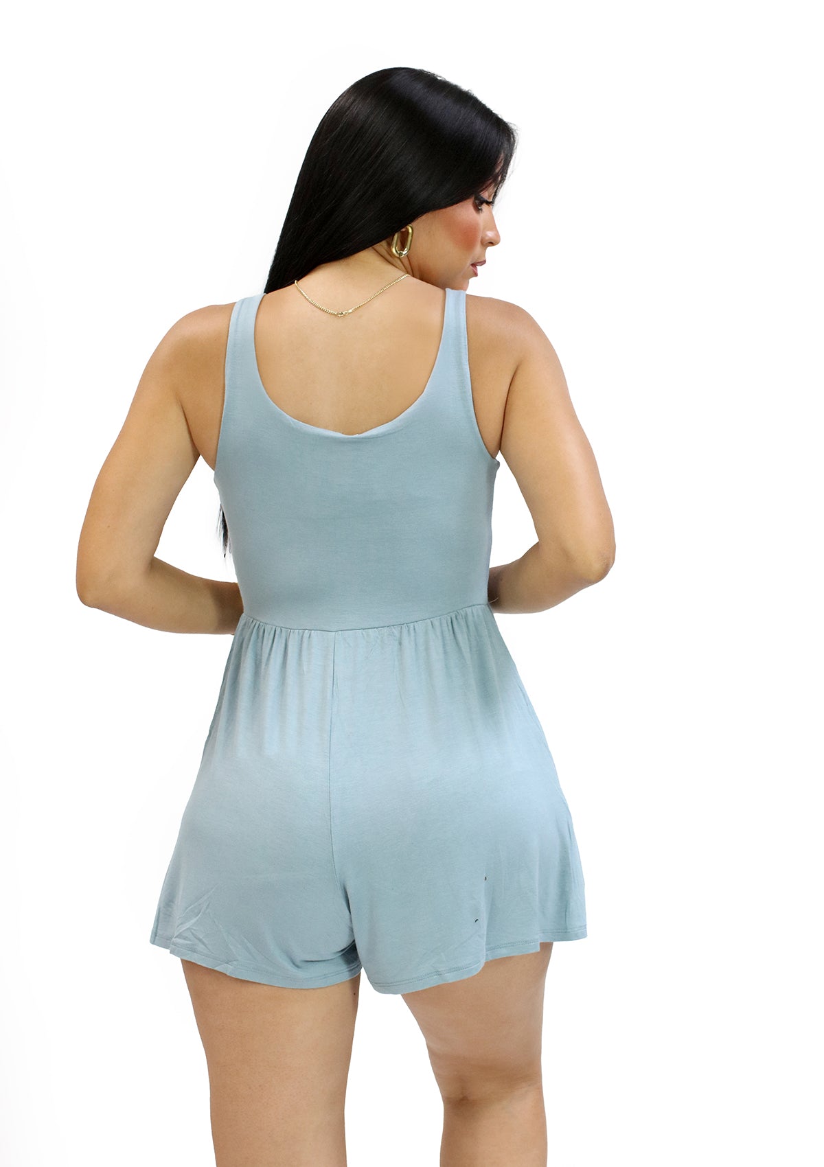 ZE-RP-8557Y Blue Romper de Mujer