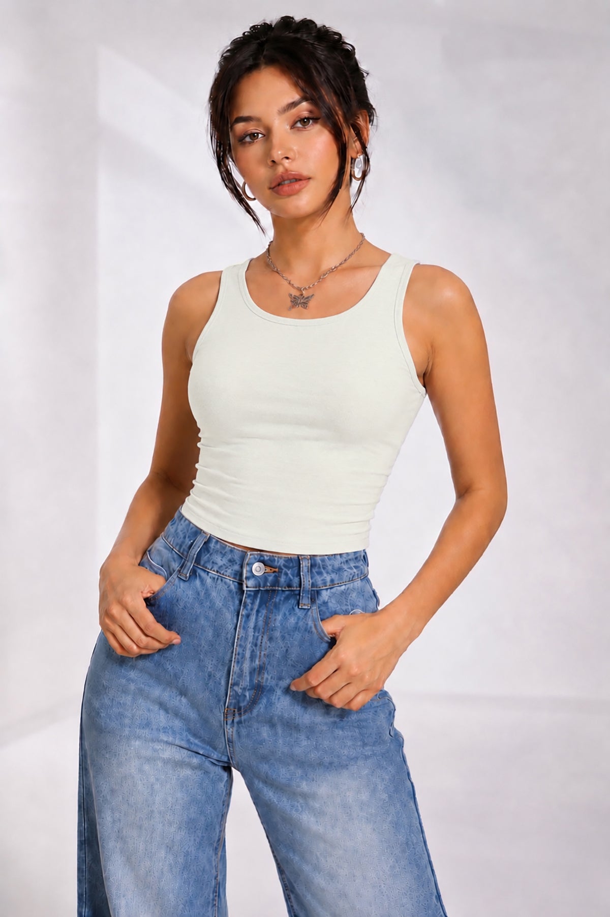 ZE-RT-8460Y Light Gray Blusa de Mujer
