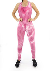 BIDYJP20 Tie Dye Jumpsuit Deportivo con Compresión Anticelulitis para Mujer - Pompis Stores