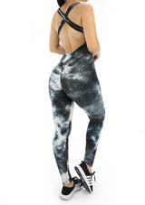 BIDYJP20 Tie Dye Jumpsuit Deportivo con Compresión Anticelulitis para Mujer - Pompis Stores