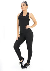 BISN901 Black Set Deportivo con Compresión Anticelulitis para Mujer - Pompis Stores
