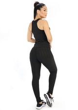 BISN901 Black Set Deportivo con Compresión Anticelulitis para Mujer - Pompis Stores