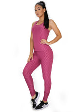 BISN901 Mauve Set Deportivo con Compresión Anticelulitis para Mujer - Pompis Stores