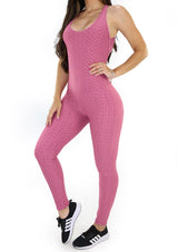 BISU309 Mauve Jumpsuit Deportivo con Compresión Anticelulitis para Mujer