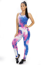 BIY6921 Royal Tie Dye Set Deportivo con Compresión Anticelulitis para Mujer - Pompis Stores