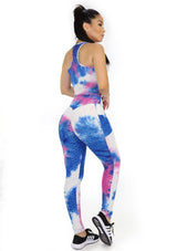 BIY6921 Royal Tie Dye Set Deportivo con Compresión Anticelulitis para Mujer - Pompis Stores