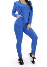 BIZIP01 Royal Blue 3pcs Deportivo con Compresión Anticelulitis para Mujer - Pompis Stores