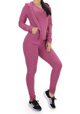 BIZIP01 Mauve 3pcs Deportivo con Compresión Anticelulitis para Mujer - Pompis Stores