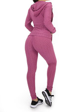 BIZIP01 Mauve 3pcs Deportivo con Compresión Anticelulitis para Mujer - Pompis Stores