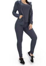 BIZIP01 Charcoal Gray 3pcs Deportivo con Compresión Anticelulitis para Mujer - Pompis Stores