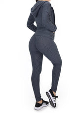 BIZIP01 Charcoal Gray 3pcs Deportivo con Compresión Anticelulitis para Mujer - Pompis Stores