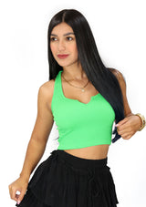 DY-323 Green Top Corto de Mujer