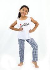 LMDF2083 Believe Pijamas Set De Niña