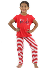 LMDF2085 HO HO Pijamas Set De Niña
