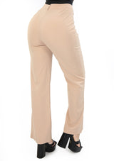 MH-33877-P Beige Pantalón de Mujer