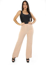 MH-33877-P Beige Pantalón de Mujer