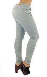 1292 Maripily Women's Destroyed Low Rise Skinny Jean