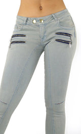 1292 Maripily Women's Destroyed Low Rise Skinny Jean