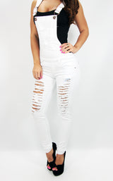 17323 White Denim Overall Maripily Skinny
