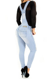 LAST ONE 17360 Maripily Denim Overall - Pompis Stores