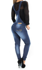 LAST ONE 17362 Maripily Denim Overall - Pompis Stores