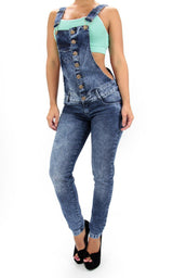 LAST ONE 17363 Maripily Denim Overall - Pompis Stores