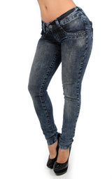 17454 Gray Acid Wash Maripily Skinny Jean