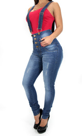 17474 Strap High-Waisted Maripily Skinny Jeans