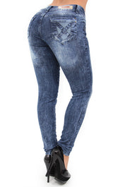 17476 Acid Wash Maripily Skinny Jean
