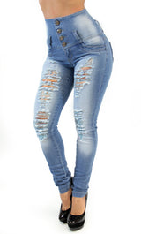 17487 Distressed High Waisted Maripily Skinny Jean