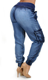 17553 Destroyed Jogger Pant Maripily Skinny Jean