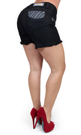 17565 Black Denim Short Maripily Jean