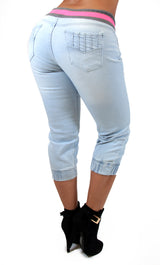 17667 Denim Jogger Capri Pant Maripily Jean