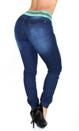 17692 Drawstring Denim Jogger Maripily Jean