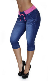 17751 Drawstring Capri Maripily Jean