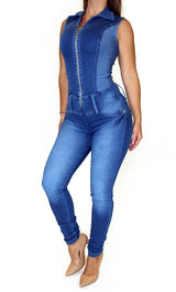 17842 Maripily Zippered Jumpsuit