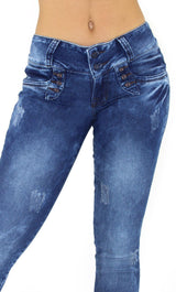 MRP18111 Maripily Women's Butt Lifting Skinny Jean