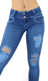 18146 Maripily Women's Destroyed Skinny Jean