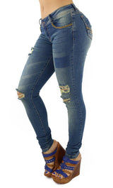 18181 Maripily Women's Destroyed Skinny Jean