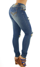 18181 Maripily Women's Destroyed Skinny Jean