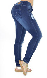 18441 Maripily Women's Distressed Skinny Jean