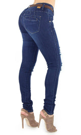 18448 Maripily Women's Distressed Skinny Jean