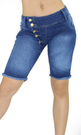 18450Maripily Women’s Bermuda Destroyed Denim