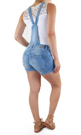 18893 Denim Short Romper Maripily Rivera