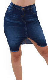18918 Denim Skirt Women Maripily Rivera