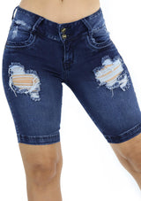 19689 Denim Bermuda by Maripily Rivera - Pompis Stores